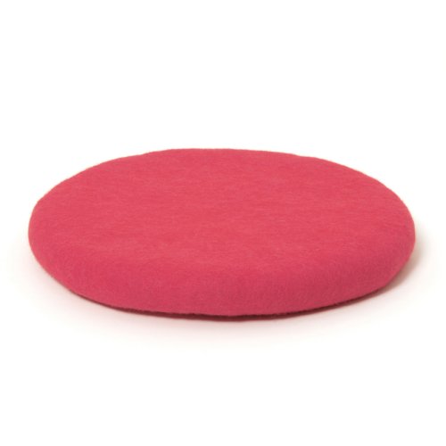 Coussin Chakati en feutre - rose grenade
